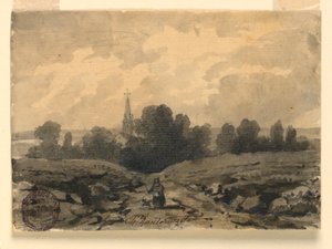 Bir Köy Yolunda by Charles Nicolas Ransonnette