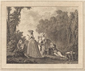 keyifli konser by Charles Nicolas Varin after Nicolas Lavreince