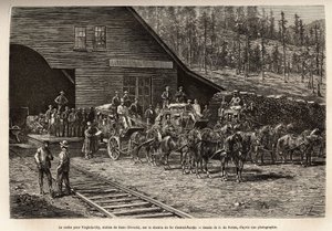 Reno istasyonu, Virginia City (Nevada), Orta Pasifik Demiryolu (Orta Pasifik) üzerinde, O. de Penne