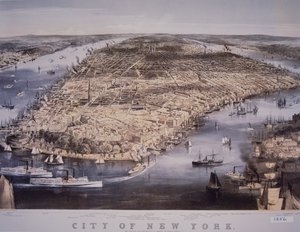 New York Şehri, N. Currier tarafından basılmış ve yayınlanmıştır by Charles Parsons
