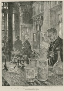 Kraliyet Darphanesi ziyareti; değerli metalin test edilmesi (gravür) by Charles Paul Renouard