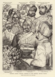 Diamond Jubilee Ziyaretçileri, İmparatorluk Hizmet Birliklerinin Subayları by Charles Paul Renouard