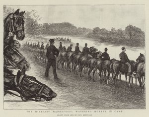 Askeri Manevralar, Kampta At Sulama by Charles Paul Renouard