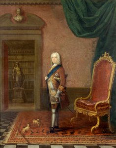 George II, Aziz James Sarayı Kütüphanesi'nde c.1738 (tuval üzerine yağlı boya)