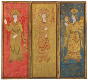 Üç Panelli Ekran (ters), c.1916-17 (gessoed ahşap üzerine yağ ve altın varak)
