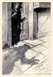 Bay Utterson, Charles Raymond Macauley (1871-1934) tarafından resmedilen Robert Louis Stevenson'ın (1850-1894) 'Dr Jekyll ve Bay Hyde'ın Garip Vakası'ndan tuhaf, hafif bir adımın yaklaştığının farkındaydı.
