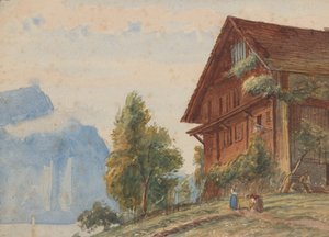 Figürlü dağ evi