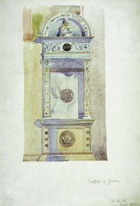 Certosa di Pavia, Memorial, 1891 (kağıt üzerine sulu boya) by Charles Rennie Mackintosh