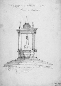Certosa di S. Martino, Napoli, Avluda Kuyu, 1891 by Charles Rennie Mackintosh