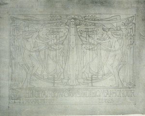 Onur Diploması, Glasgow Sanat Okulu, 1893 (pirinç kağıdına suluboya baskı) by Charles Rennie Mackintosh