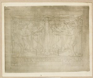 "Onur Diploması", Glasgow Sanat Okulu Okulu için tasarlandı, 1894-95 by Charles Rennie Mackintosh