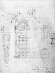 Küçük Manastırdaki Kapı, Certosa di Pavia, 1891 by Charles Rennie Mackintosh
