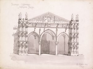 Palermo Katedrali, Giriş Sundurması Çalışması by Charles Rennie Mackintosh