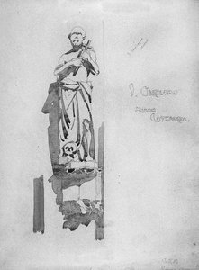 Aziz Jerome, 1891 (kağıt üzerine kurşun kalem ve sulu boya) by Charles Rennie Mackintosh