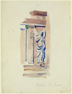 Bir melek heykeli çalışması, Certosa di Pavia, 1891 by Charles Rennie Mackintosh