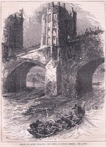 Kraliçe Eleanor'un Uçuşu: MS 1263 Londra Köprüsü'ndeki sahne by Charles Ricketts