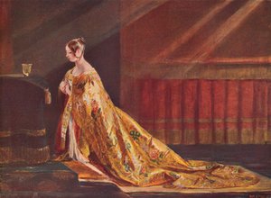 Kraliçe Victoria taç giyme cübbesiyle, 1838 1906