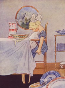 Akşam yemeğinden sonra biraz dinlenin (renkli litografi) by Charles Robinson