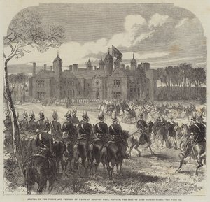 Galler Prensi ve Prensesinin Lord Alfred Paget'in Makamı olan Suffolk, Melford Hall'a gelişi