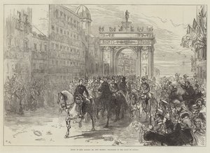 Kral Alfonso XII'nin Madrid'e Girişi, Calle de Alcala'da Alayı
