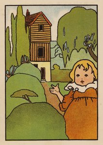 Bebekler ve Kuşlar için illüstrasyon (renkli taş baskı) by Charles Robinson