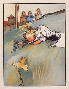 Saçmalık: Çim kemiren bebek (renkli lito) by Charles Robinson