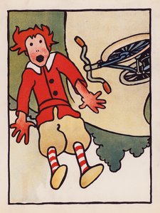 Saçmalık: Bisiklet kazası (renkli lito) by Charles Robinson