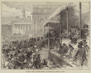 Queen Victoria-Street, Blackfriars'ın Mansion House'a Açılması by Sir John Charles Robinson