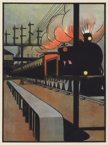 Bir İstasyondan Ayrılan Gece Treni by Charles Robinson