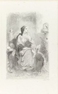 Helene bir pencereden bakar by Charles Rochussen