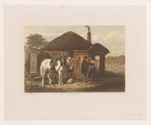 Adamla konuşmada nalbant by Charles Rochussen