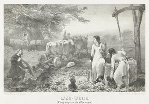 Toprak işçiliği (on birinci yüzyıldan saban ve kuyu) (nesne üzerindeki başlık) by Charles Rochussen