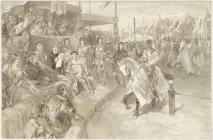 Haarlem'deki turnuva oyunu, De Roos van Dekama'dan bir bölümün illüstrasyonu by Charles Rochussen