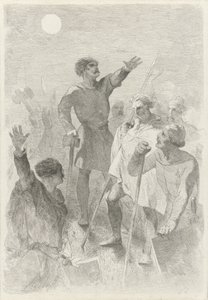 Wilfried, savaşçılarıyla çevrili by Charles Rochussen