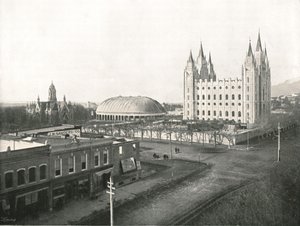 Toplantı Salonu, Mişkan ve Mormon Tapınağı, Salt Lake City, ABD, 1895.