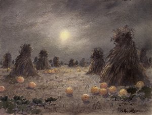 Moonlight ile Sonbahar Hasadı (kağıt üzerinde wc)