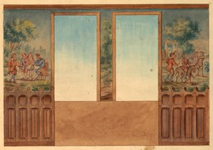 Merdiven Kısmı için Tasarım, Château-sur-Mer, Newport, Rhode Island by Charles Salagnad, French