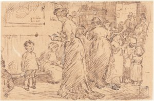 Bir İstasyon Büfesi by Charles Samuel Keene