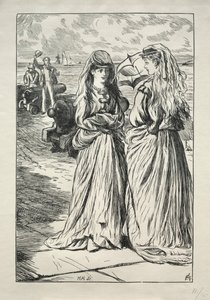 Leydi Nelly - Flört, 1865. by Charles Samuel Keene