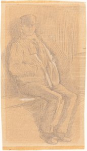 oturan adam by Charles Samuel Keene