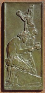 Nymph ve Satyr, c.1930 (bronz) (ayrıca bkz. 165266)