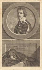 Thomas Wentworth, Kont de Strafford by Charles Simonneau after Adriaen van der Werff after Sir Anthony van Dyck