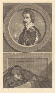 Thomas Wentworth, Strafford Kontu by Charles Simonneau after Adriaen van der Werff after Sir Anthony van Dyck