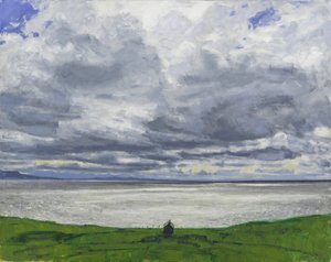 Kuzey Batı Sahili, 2017 (tuval üzerine yağlıboya) by Charles Simpson