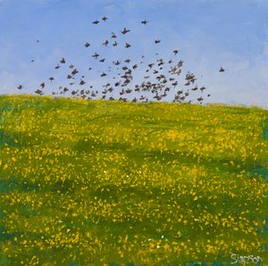 Sığırcıklar ve Düğünçiçekleri, Iona, 2015 (tuval üzerine yağlıboya) by Charles Simpson