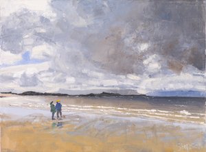 İki Figür, 2017 (tuval üzerine yağlıboya) by Charles Simpson