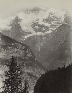 Jungfrau, Mürren'den görünüm, İsviçre, c. 1860'lar. by Charles Soulier