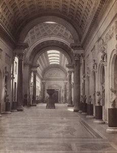 Vatikan: Galerie Nuovo Braccio, c. 1860. by Charles Soulier
