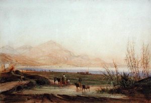 Baie des Anges, Nice (kağıt üzerine sulu boya)