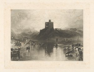 Tweed Nehri üzerindeki Norham Kalesi by Charles Turner